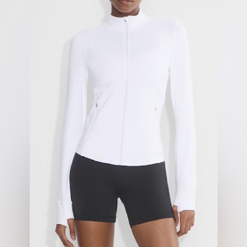 Aritzia Relay White Zip Up